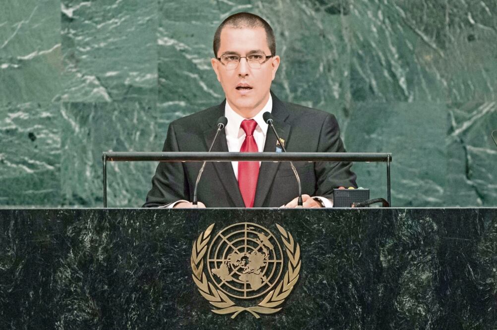 Estrategia. El canciller Jorge Arreaza dijo que Estados Unidos busca desacreditar al gobierno venezolano. (AP)