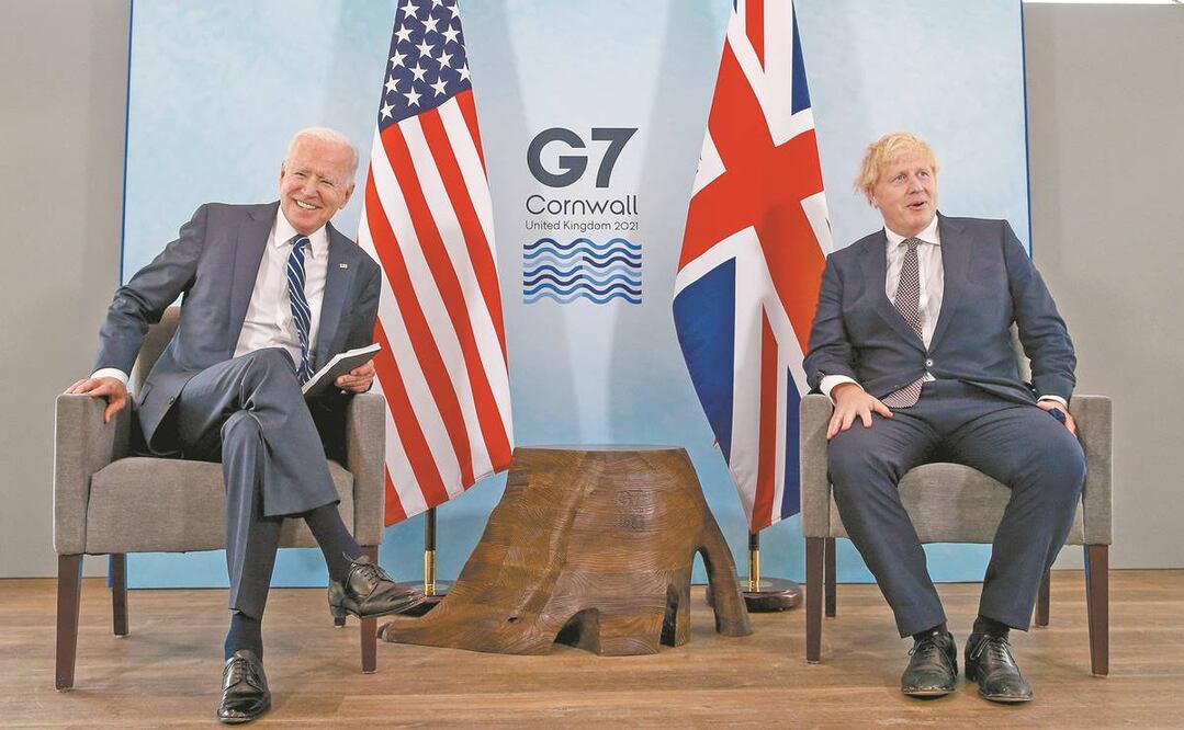 Joe Biden, presidente de Estados Unidos, y Boris Johnson, primer ministro de Reino Unido. Foto: EFE