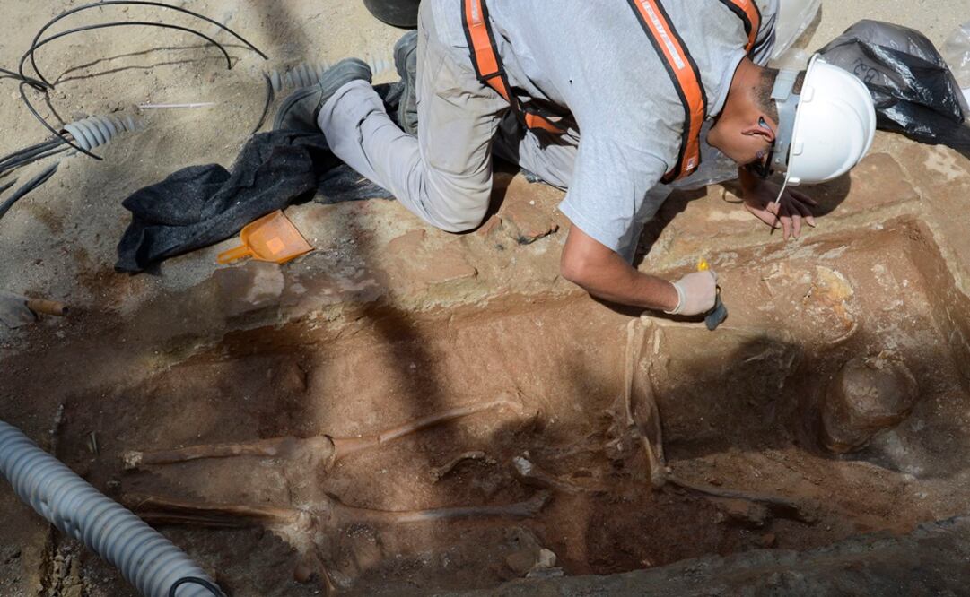 Las obras de construcción de una nueva línea de tranvía en el centro de Río de Janeiro revelaron restos arqueológicos. Foto: Notimex