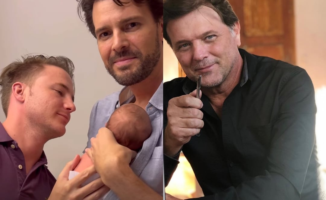 Yannick Strickler, hijo del actor argentino René Strickler, y su pareja, Manuel Velasco Cárdenas. Fotos: Instagram oficial.