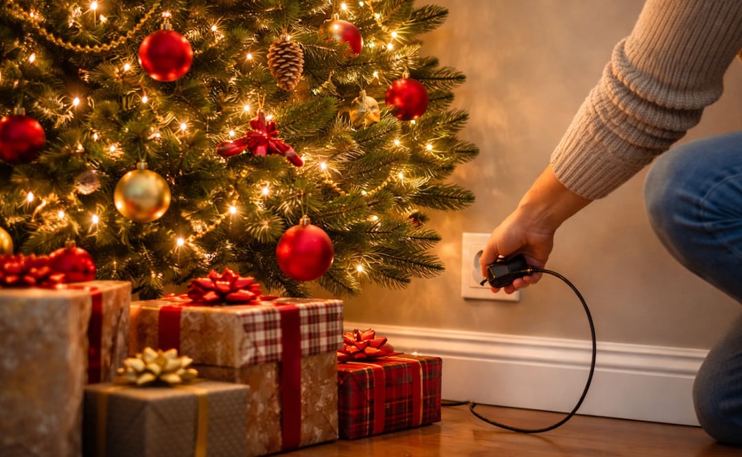 Conoce las recomendaciones para evitar incendios durante la temporada navideña. Foto: Creada con IA (ChatGPT)
