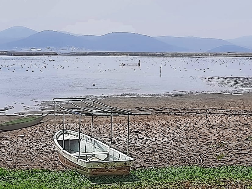 El calor ahoga al afluente y apenas se ve un pequeño “charco de agua”, con las instalaciones deterioradas y la falta de visitantes. Foto: Dinorath Mota | El Universal