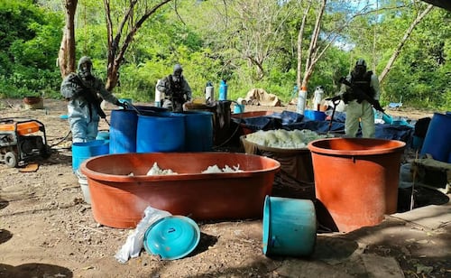 Desmantelan 4 laboratorios clandestinos en Michoacán y Guerrero; en operativo, delincuentes agreden a elementos