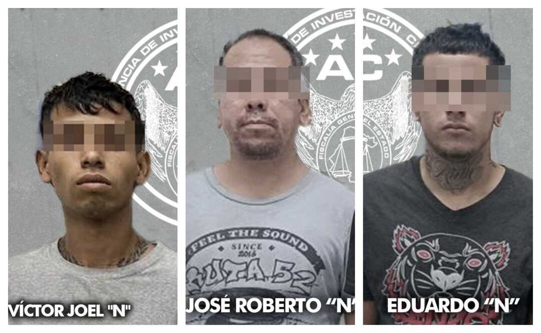 Los detenidos son Víctor Joel “El 20”, Eduardo y José, por homicidio calificado. Foto: Especial
