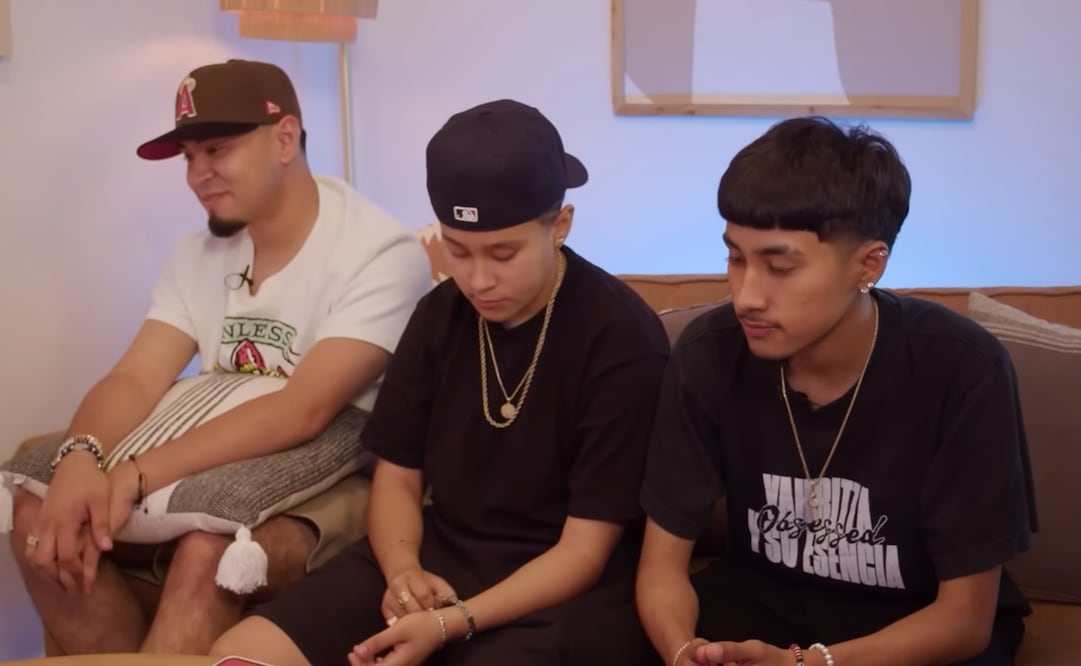 Yahritza y su Esencia vuelven a intentar ganarse el perdón: aclaran que se referían a la comida de su mamá. Foto: Captura de pantalla de la entrevista del influencer Doble G