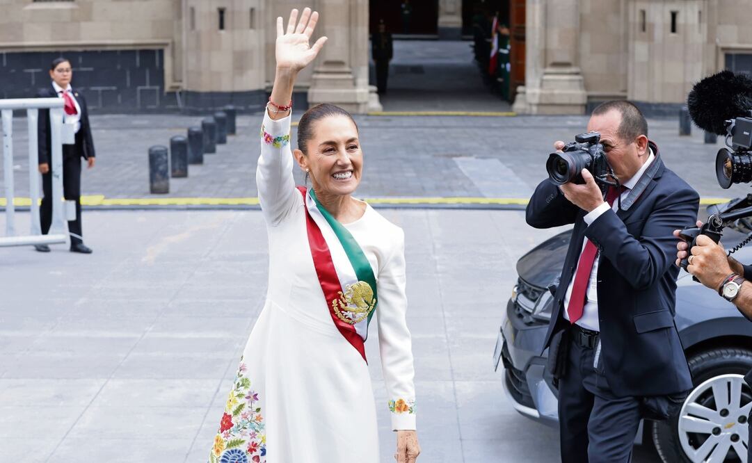 Tras rendir protesta, Claudia Sheinbaum llegó a Palacio Nacional por primera vez como presidenta de México Foto: Fernanda Rojas / EL UNIVERSAL