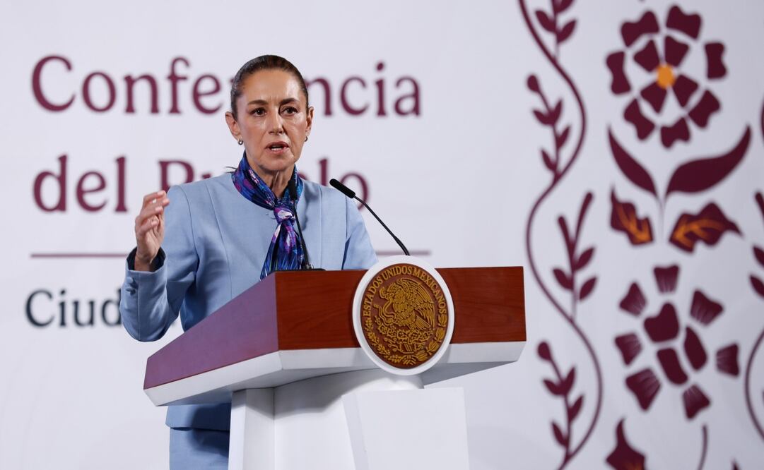 Claudia Sheinbaum en su conferencia matutina del 12 de marzo de 2025. Foto: Diego Simón / EL UNIVERSAL