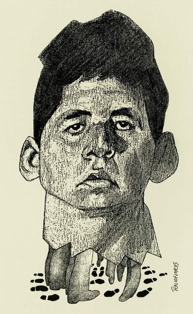 Caricatura “Tranquilinos”, publicada en 1994. Foto: Helioflores/50 años de cartones, crítica y humor.