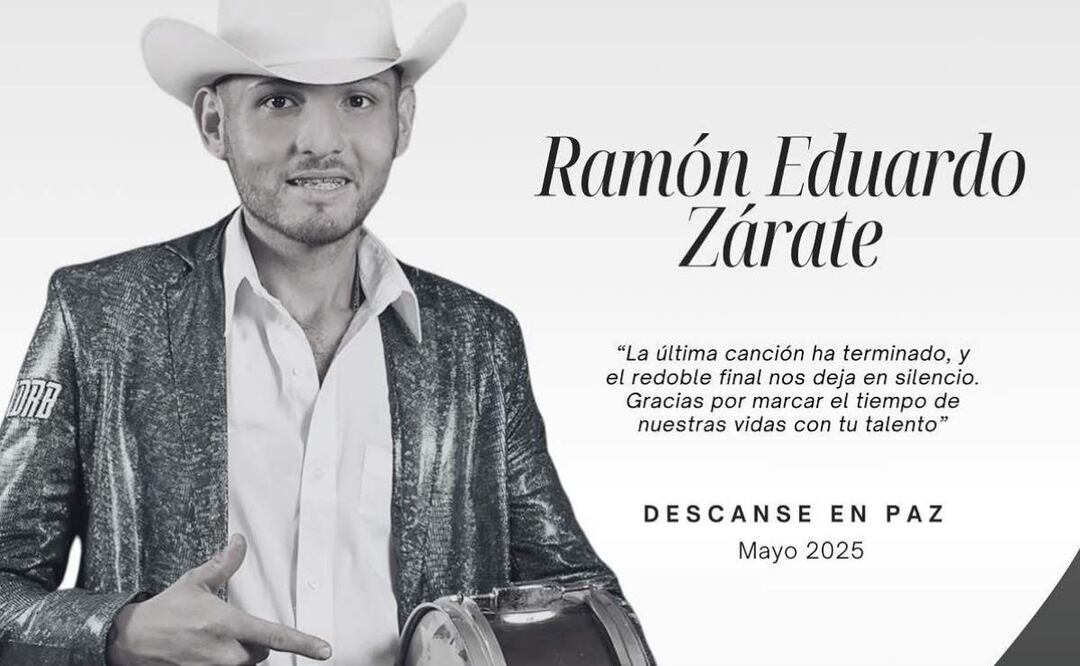 El joven músico localizado sin vida en una fosa clandestina de Sonora, fue identificado como Ramón Eduardo Zárate Zamorano (02/05/2025). Foto: Especial