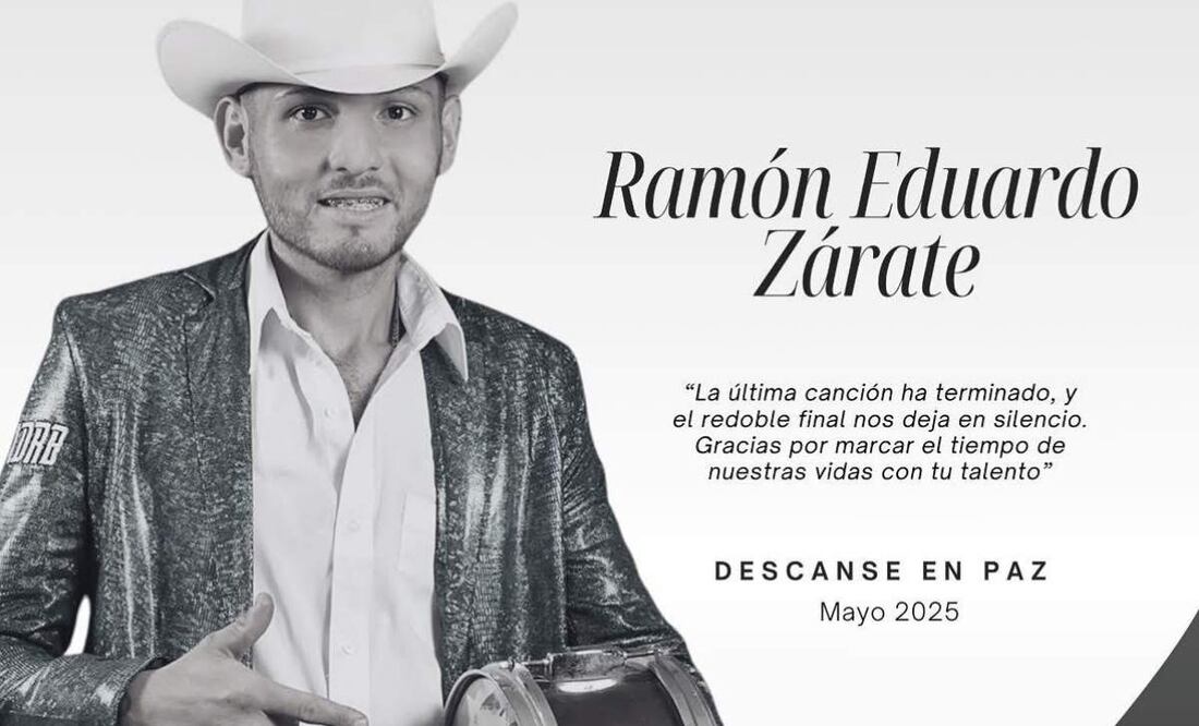 El joven músico localizado sin vida en una fosa clandestina de Sonora, fue identificado como Ramón Eduardo Zárate Zamorano (02/05/2025). Foto: Especial