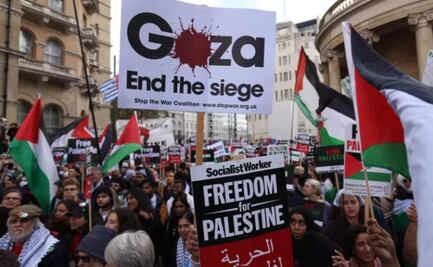 Miles de personas se manifiestan en Londres en favor del pueblo palestino