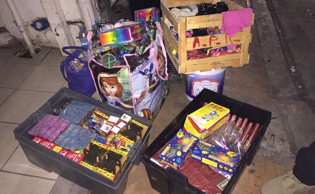 Pirotecnia decomisada en Chiapas. Foto: Especial