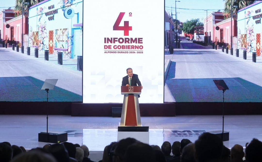 Sonora se transforma: Durazo presenta su cuerto informe de gobierno.
Foto: Especial.
