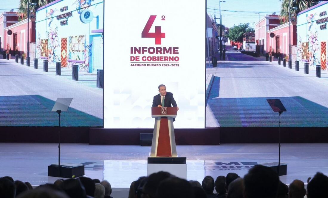 Sonora se transforma: Durazo presenta su cuerto informe de gobierno.
Foto: Especial.
