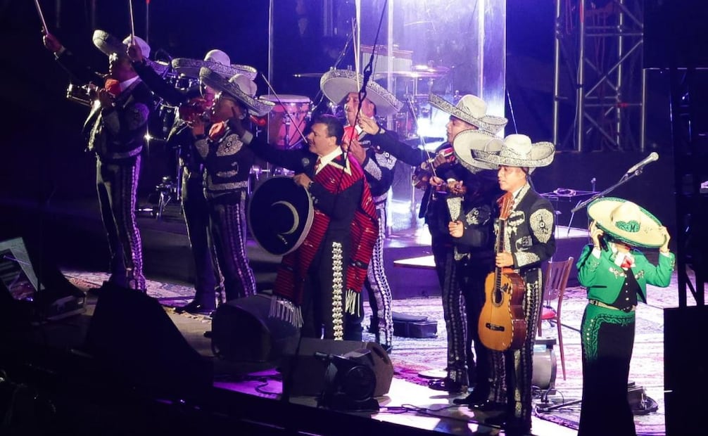José Alfredo Jiménez Medel durante el homenaje al cantante y compositor mexicano José Alfredo Jiménez "El Rey de la Canción Ranchera", hecha en el Zócalo de la Ciudad de México el 15 de septiembre de 2026. Foto: