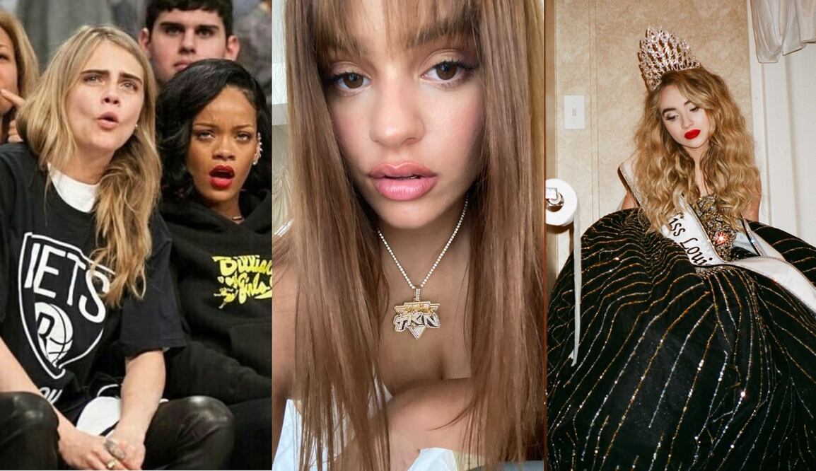 Que estas tendencias en pelo largo sean tus aliadas para verte fabulosa en todo momento / Fotos: Instagram: (@caradelevinge, @rosalia.tv, @sabrinacarpenter)