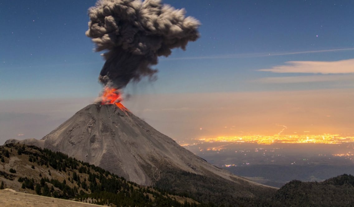 El Volcán de Fuego se encuentra en Colima y es el más activo de todo el país. (Foto: Hernando Rivera/ Secture Colima)