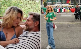 En el México vs Inglaterra, Irina Baeva es cuestionada sobre la polémica de Gabriel Soto y "la Sinclair"