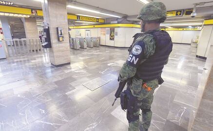 Sorprende la Guardia Nacional en el Metro