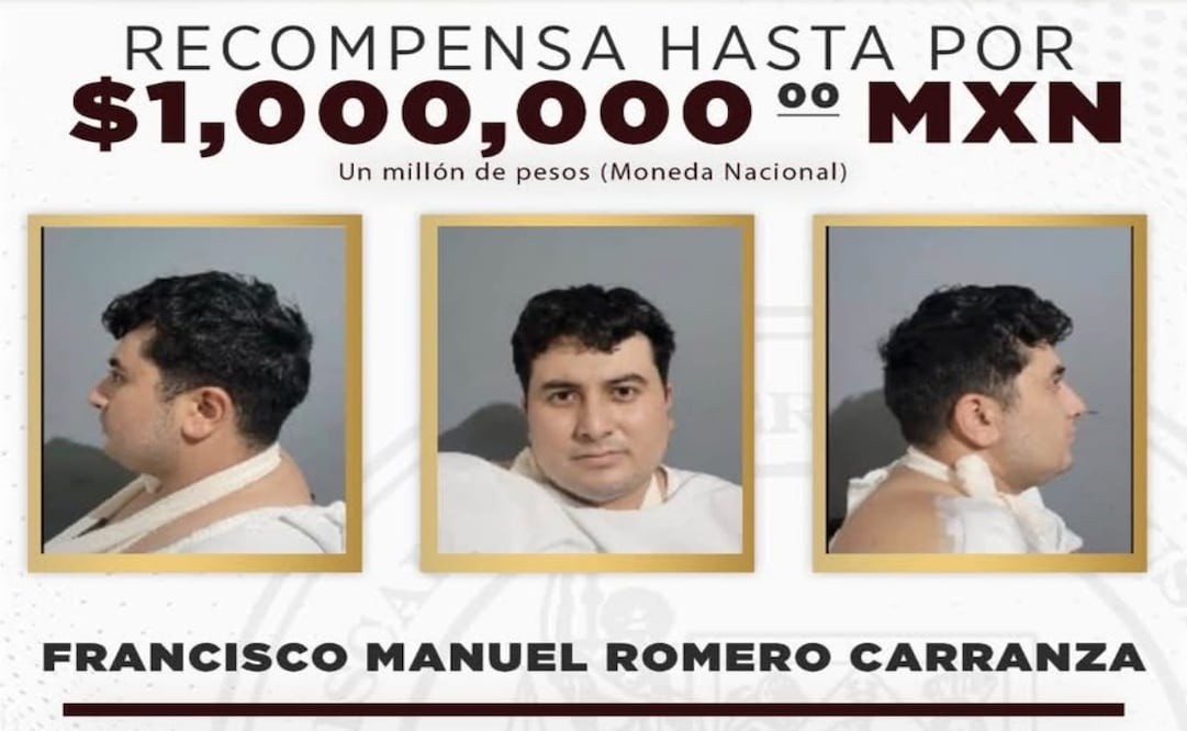 Ofrecen un millón de pesos por cada reo fugado en Sonora; Fiscalía intensifica búsqueda de tres prófugos. Foto: Especial