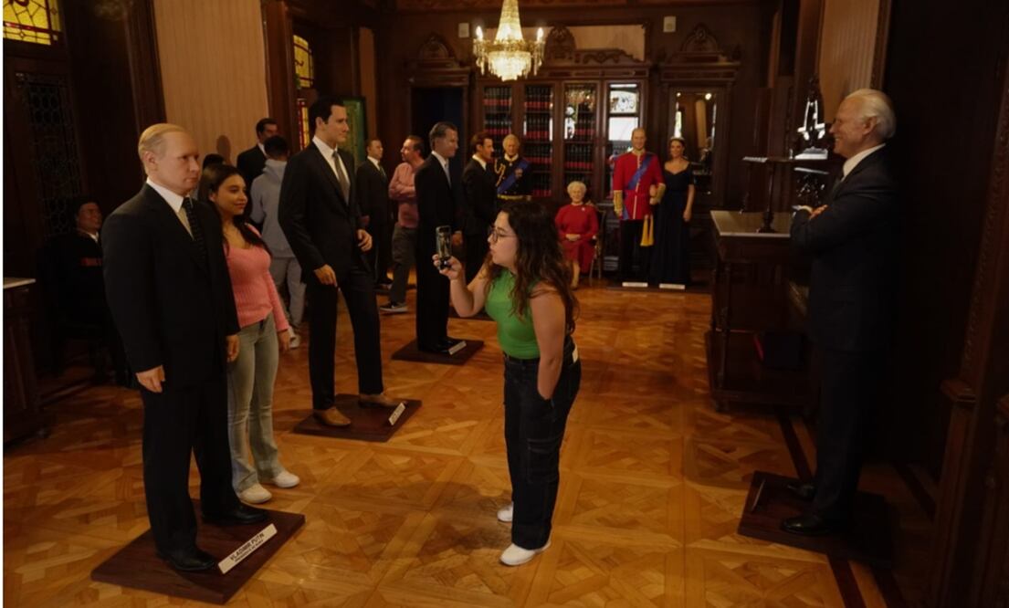 Sala del Museo de Cera de la CDMX en donde se encontraba la figura de Netanyahu. Foto: Diego Prado/EL UNIVERSAL