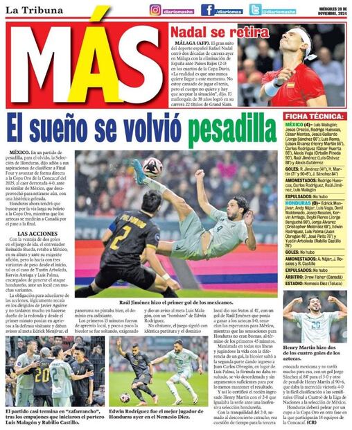 Prensa Hondureña molesta con su selección. FOTO: ESPECIAL