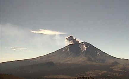 Popocatépetl registra 166 exhalaciones y gases volcánicos continuos