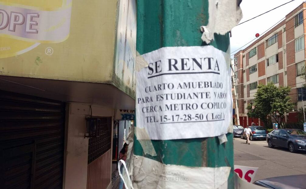 Como dice el arquitecto, la proporción de estudiantes que llega a la Universidad desde lejos hizo crecer tanto las rentas que se ha vuelto de lo más común ver anuncios de habitaciones disponibles colocados en postes de luz y paredes por toda la zona. Foto: Alejandro Leal M.