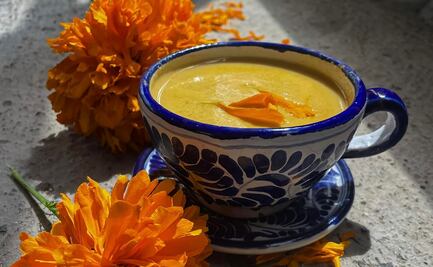Receta de atole de cempasúchil y mandarina