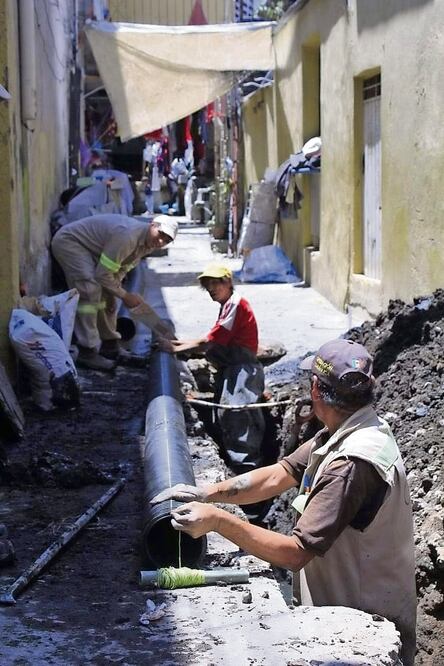 Se sustituirán más de 2.5 kilómetros de tubería de asbesto por tubería de polietileno Foto: Especial