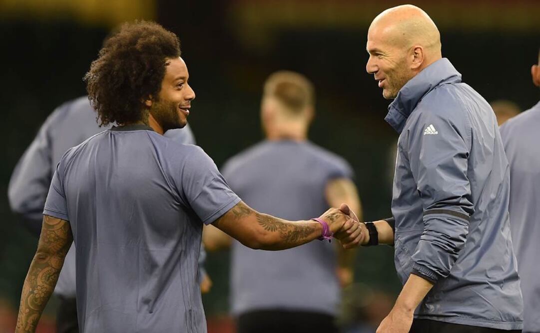 El brasileño Marcelo elogió a Zinedine Zidane. Foto: AFP