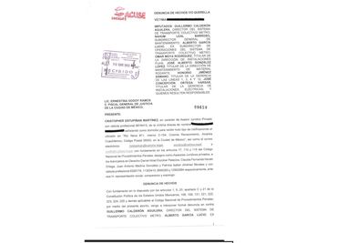 Denuncia al Metro víctima del choque en la Línea 3