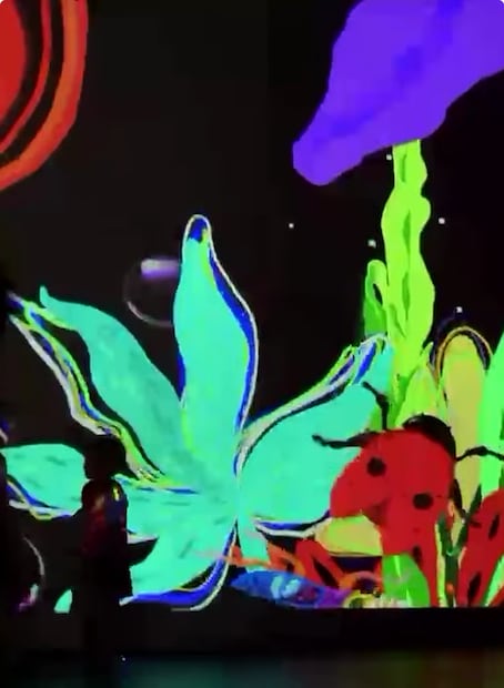 "Bio" llega a iluminar el Cárcamo durante la Noche de Museos. Foto: Instagram @pepa_flow_studio