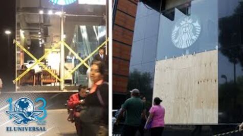 Reparan comercios vandalizados durante marcha de los 43