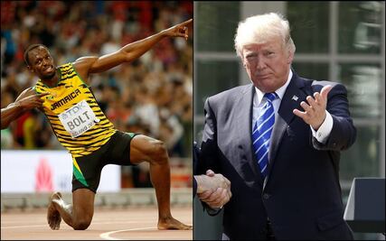 Hasta Bolt respeta el himno: Trump