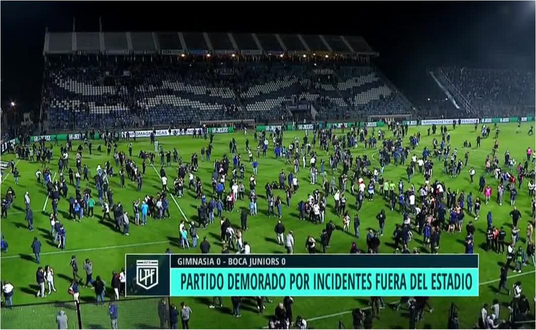 Gimnasia y Esgrima de La Plata era el equipo local que se enfrentó con la policía / Foto: Especiales