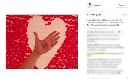 Laura G presume su anillo de compromiso