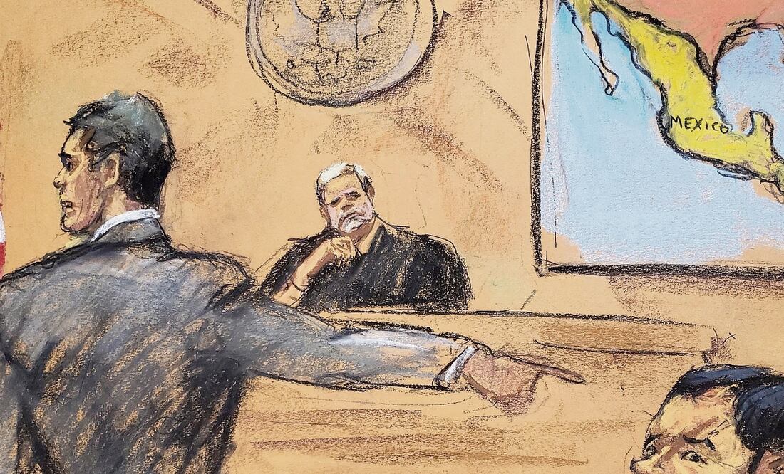 El fiscal Adam Fels relató el ascenso de Joaquín El Chapo Guzmán desde sus inicios humildes vendiendo naranjas, hasta sus envíos de toneladas de cocaína hacia Estados Unidos. Jane Rosenberg. EFE