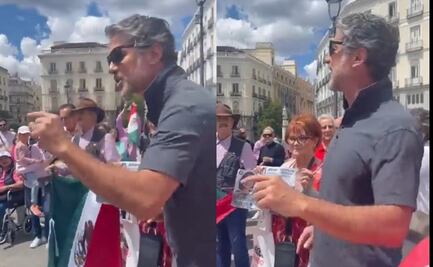 VIDEO: Con "himno" de Molotov que critica al PRI, hombre apoya Marcha Marea Rosa en España y desata burlas en redes