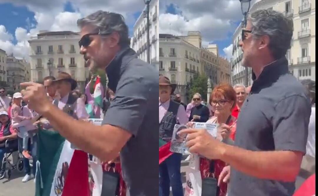 Con "himno" de Molotov que critica al PRI, hombre apoya Marcha Marea Rosa en España y desata burlas en redes.
Foto: Captura de pantalla