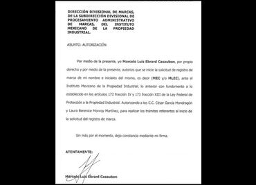 Busca Marcelo Ebrard registrar su nombre y siglas como marca ante IMPI