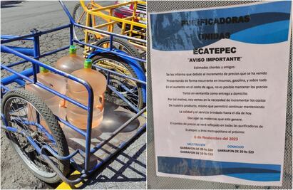 Aumentan precio de garrafones de agua en 5 municipios de Edomex; denuncian presiones de piperos y huachicol