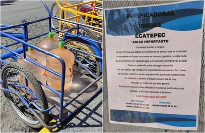 Aumentan precio de garrafones de agua en 5 municipios de Edomex; denuncian presiones de piperos y huachicol