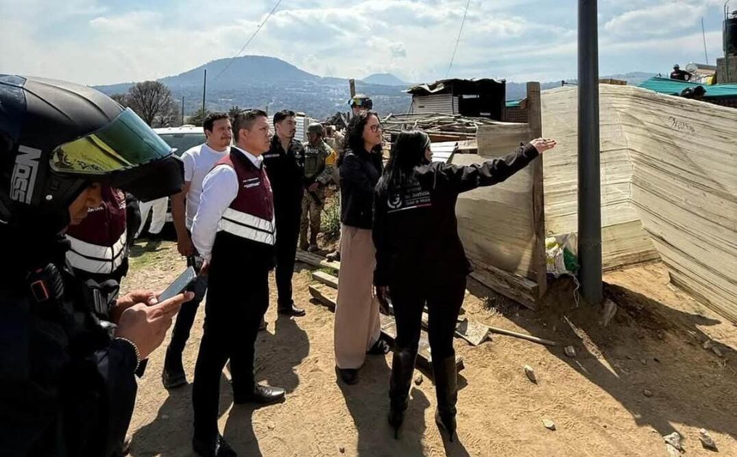 Gabriela Osorio, alcaldesa de Tlalpan, señala que anexo incendiado operaba con ilegalidad, 24 de febrero de 2025. Foto: Especial