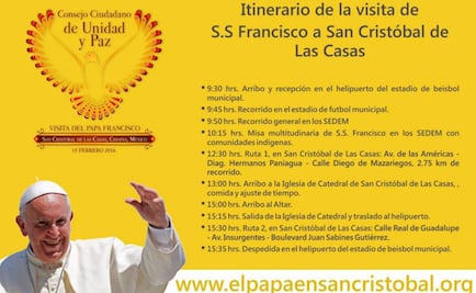 Chiapas prevé derrama de mil mdp por visita papal