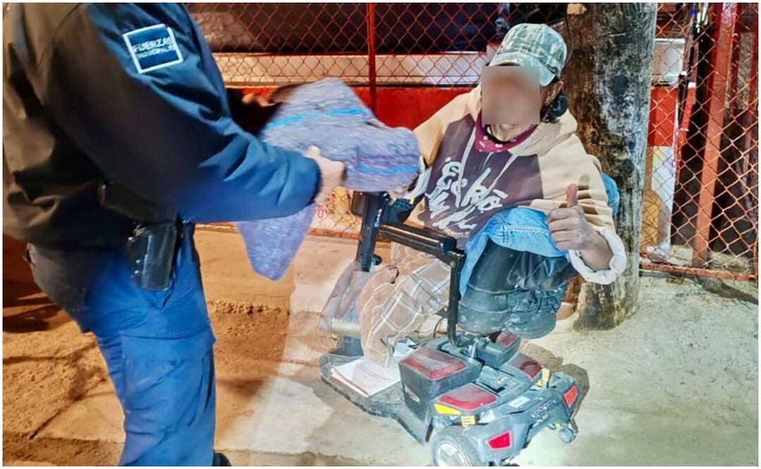 Autoridades brindan apoyo a personas en situación de calle debido a la presencia de la segunda tormenta invernal en Sonora (9/01/2025). Foto: Especial