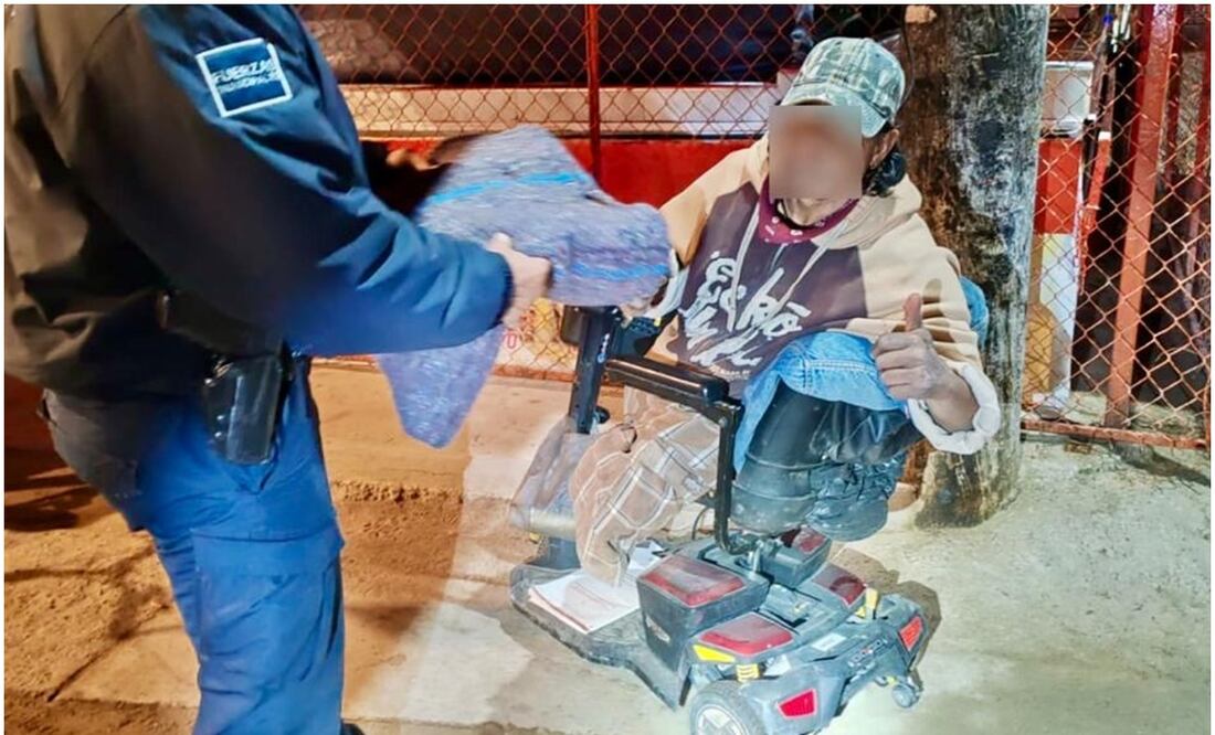 Autoridades brindan apoyo a personas en situación de calle debido a la presencia de la segunda tormenta invernal en Sonora (9/01/2025). Foto: Especial