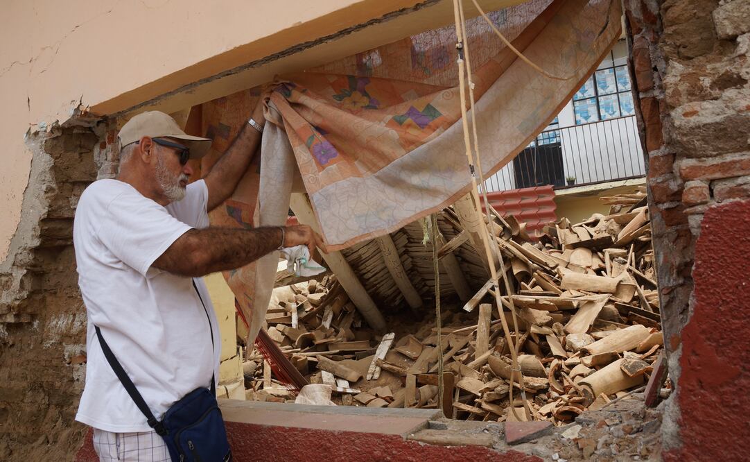 Graves afectaciones sufrió la casa de la cultura de Tehuantepec. (Edwin Hernández. EL UNIVERSAL)