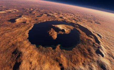 NASA muestra cráter con características de un lago en Marte