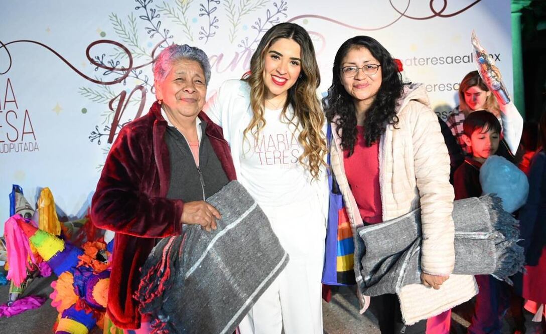 La diputada federal, María Teresa Ealy organizó una posada navideña para las vecinas y vecinos de la alcaldía Miguel Hidalgo. Foto: Especial
